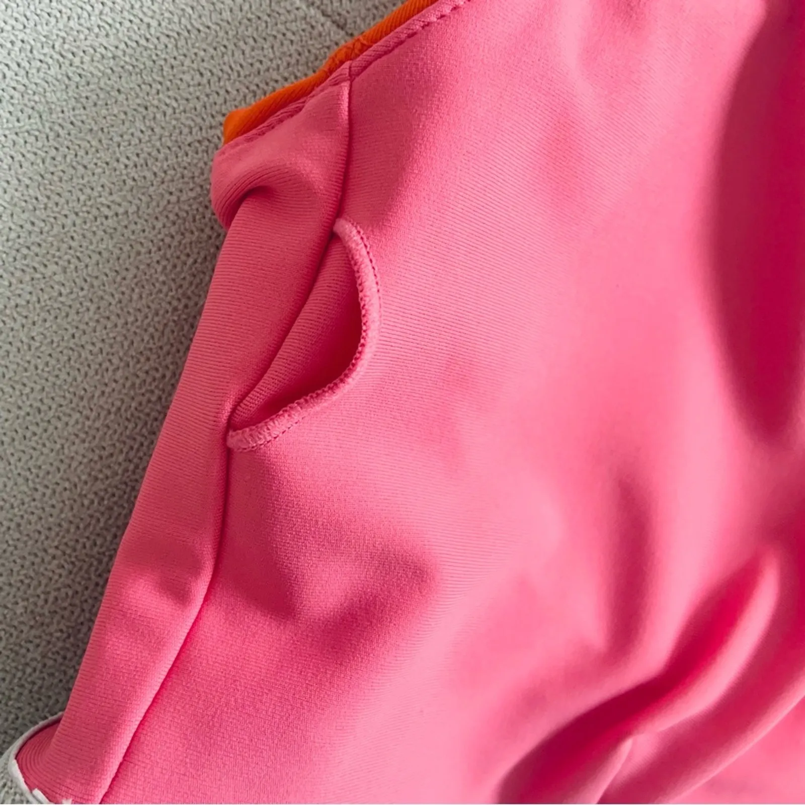 Sage Collective Sports Bra Colorblock Athleisure Bra Top Size XS NWT Top Orange - Image 7