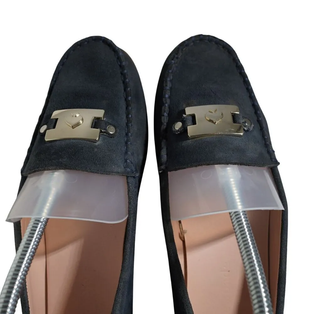 Kate Spade Blue Suede Carmen Loafers Flats‎ women size 6B - Image 2