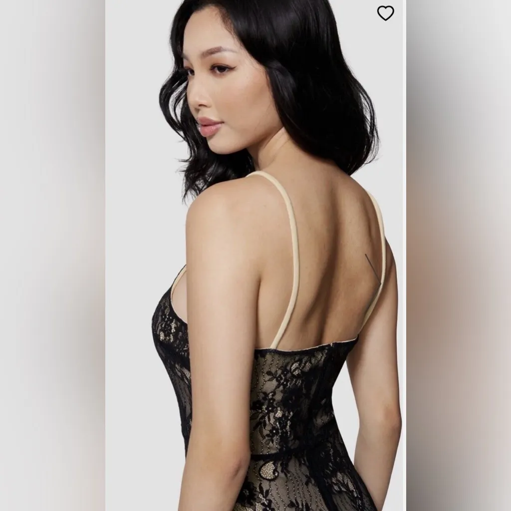 BEBE LACE OVERLAY MIDI DRESS - Image 3