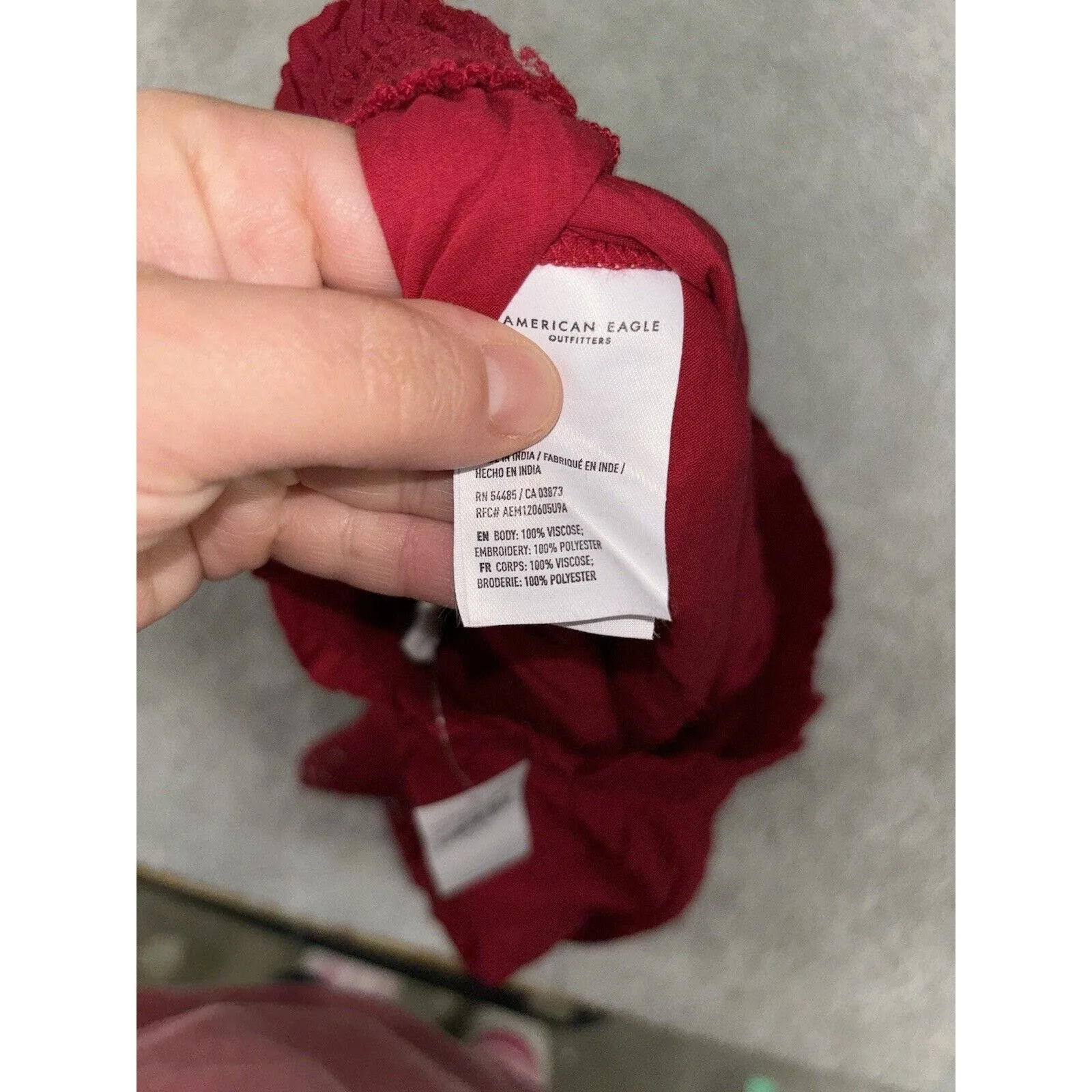 American Eagle Red Eyelet Trim Shorts SZ S NWT‎ - Image 6