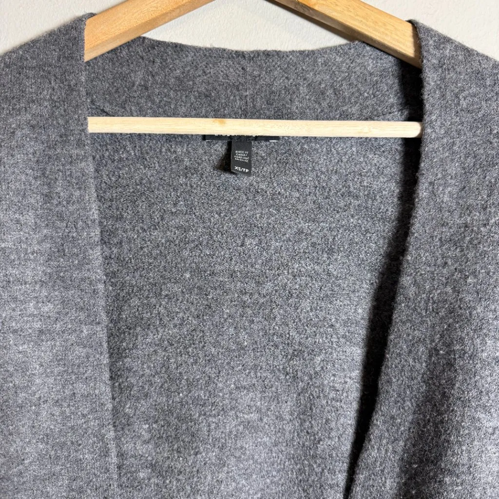 Eileen Fisher Merino Wool Long Kimono Cardigan Sweater Women's XS Ash Open Front - Image 8