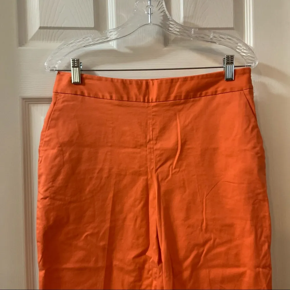 Pendleton  Women’s Orange Side Zip Cropped Ankle Pants size 8 - Image 3