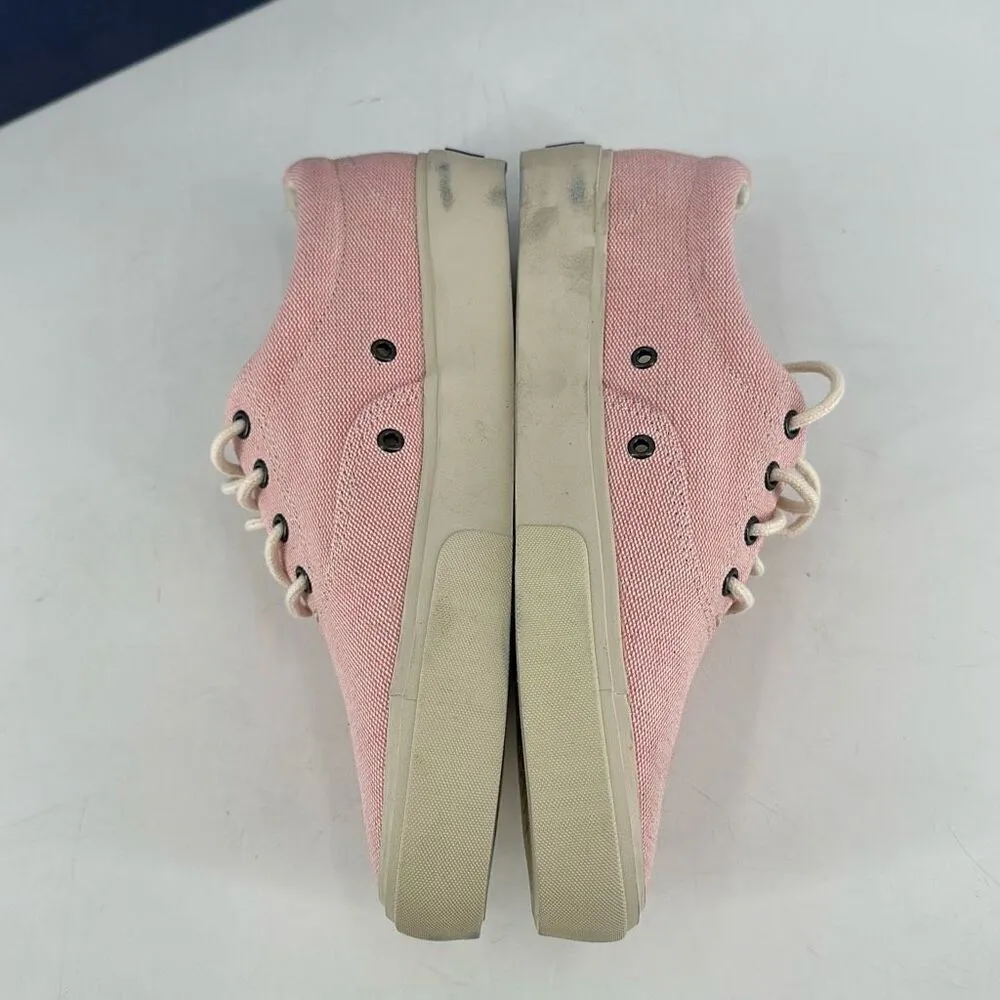Sebago John Panama Women's Low Cut Lace Up Canvas Sneakers Pink White‎ Size 7 - Image 4