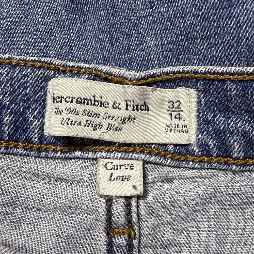 Abercrombie & Fitch Jeans 14L‎ (32) 90s Slim Straight Curve Love Ultra High Rise - Image 6