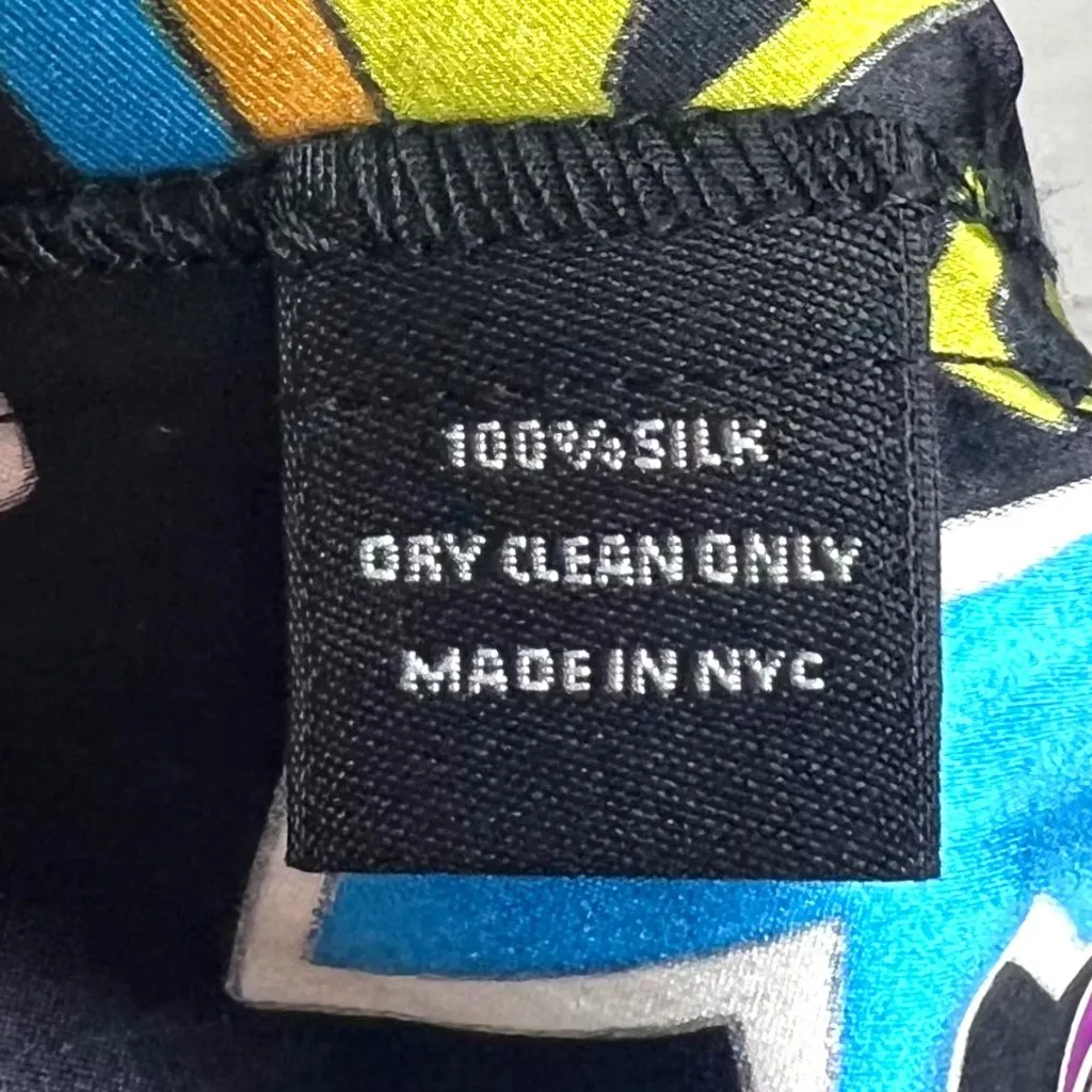 Alice & Trixie Vibrant Silk Boho Tunic Dress XS Resortwear Cruise Flowy Vacay - Image 11