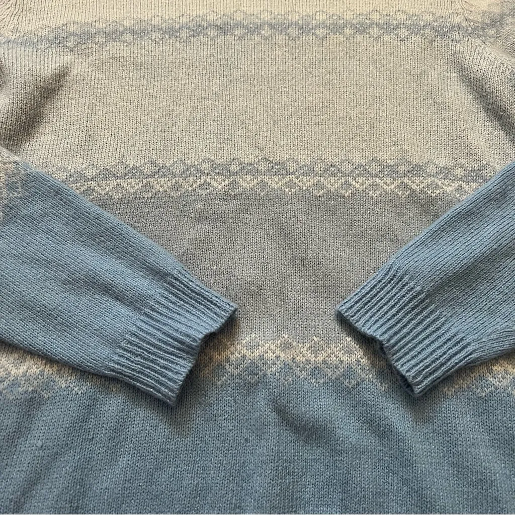 Vintage Classic Elements Angora Rabbit Blend Blue Sweater Women’s Size Large - Image 2