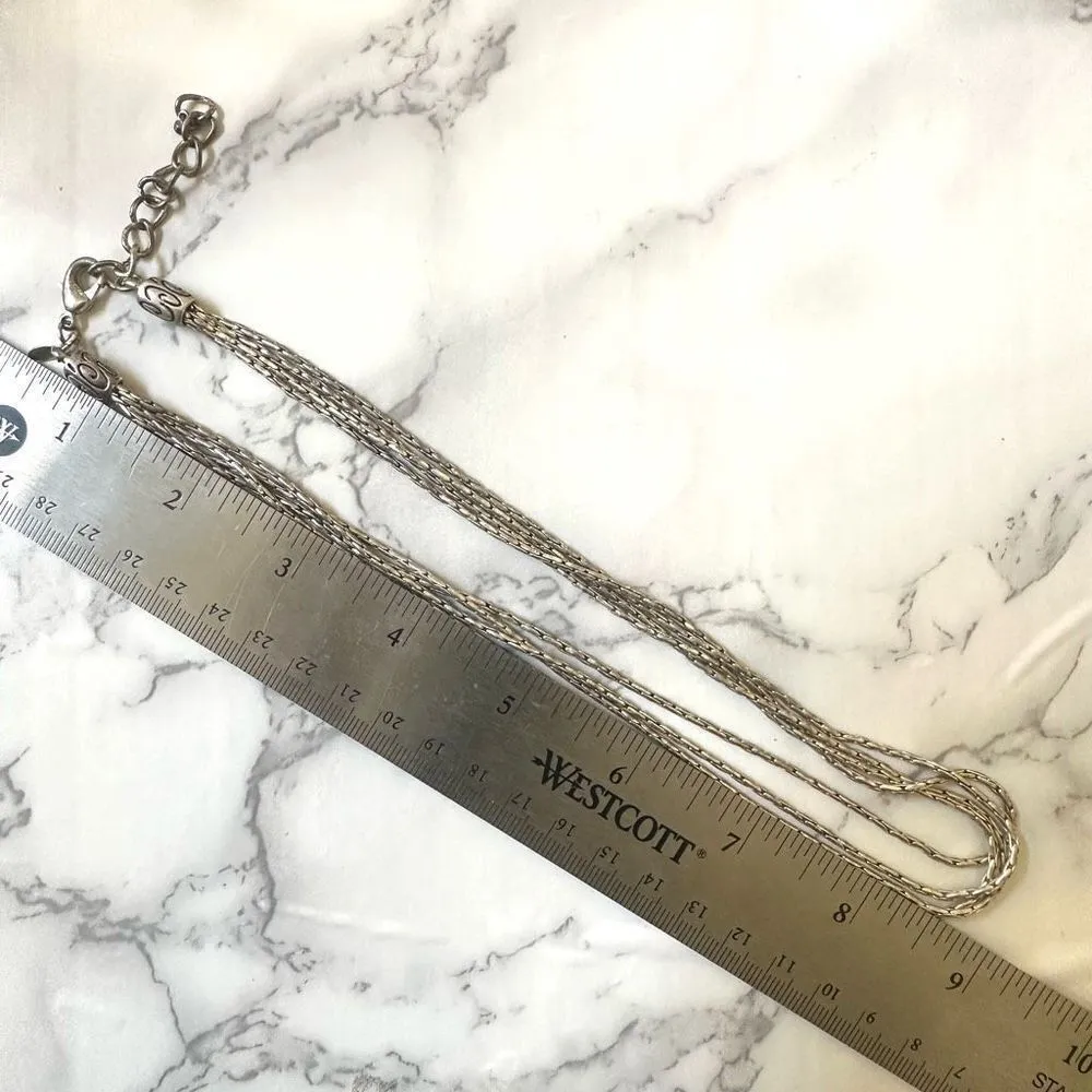 Premier Designs silver tone multi strand necklace - Image 6