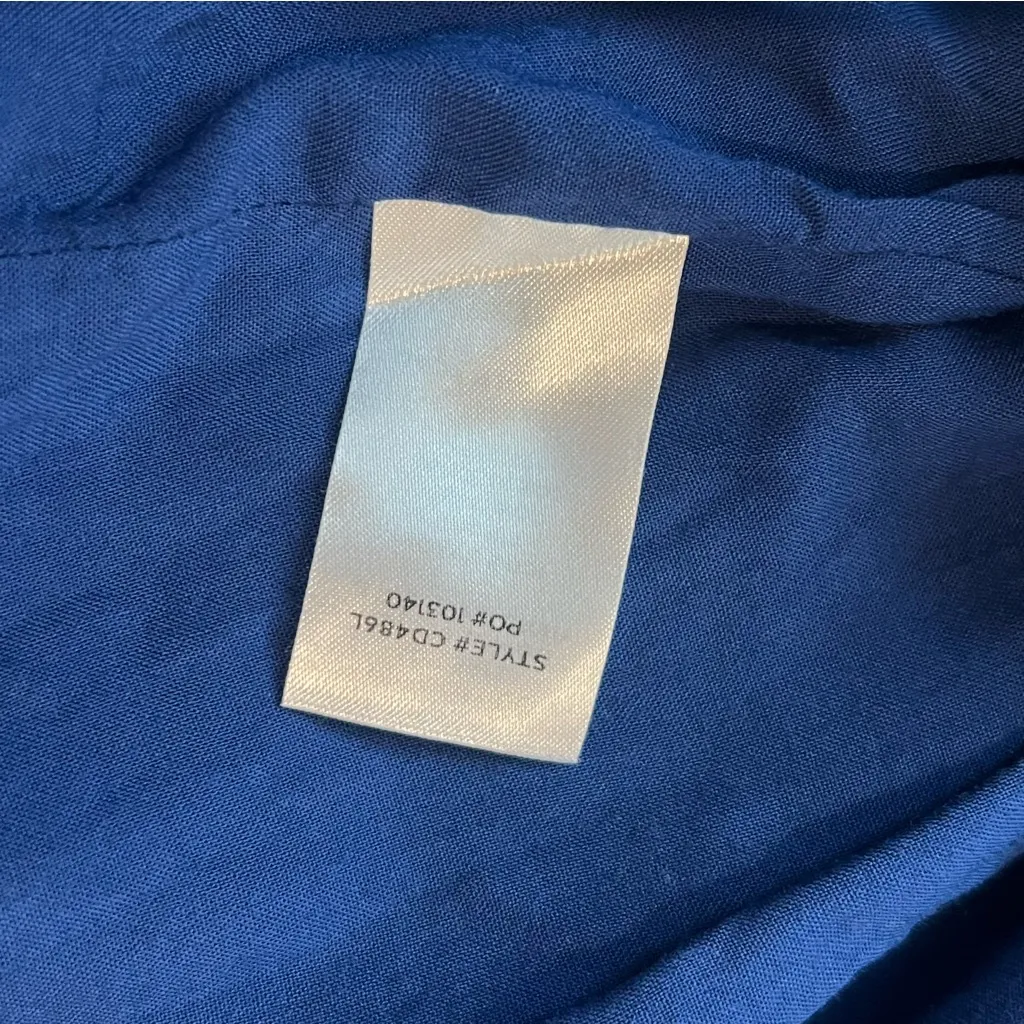 Lulus Days Like This Royal Blue Sleeveless Ruffled Linen Blend Mini Dress Sz XS - Image 13