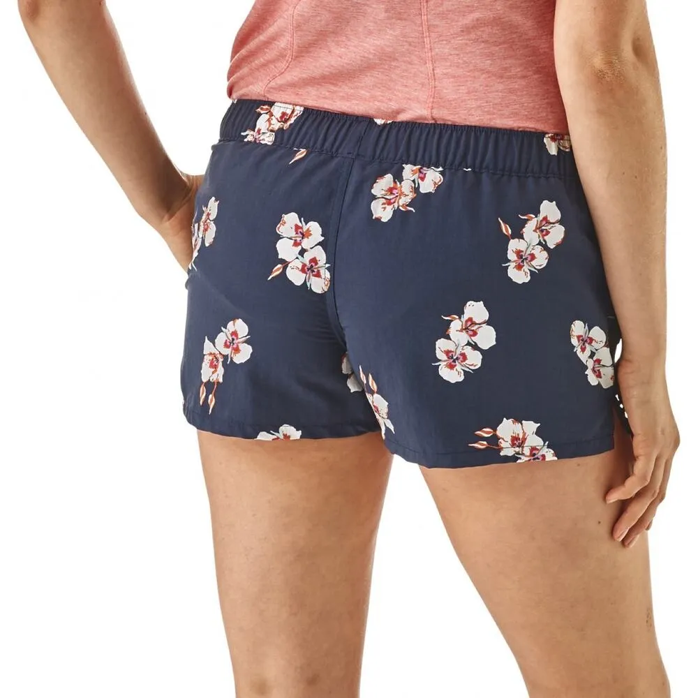 Patagonia XS Barely Baggies Shorts Swim Blue Floral Pockets DWR Beach Surf Sport - Image 8