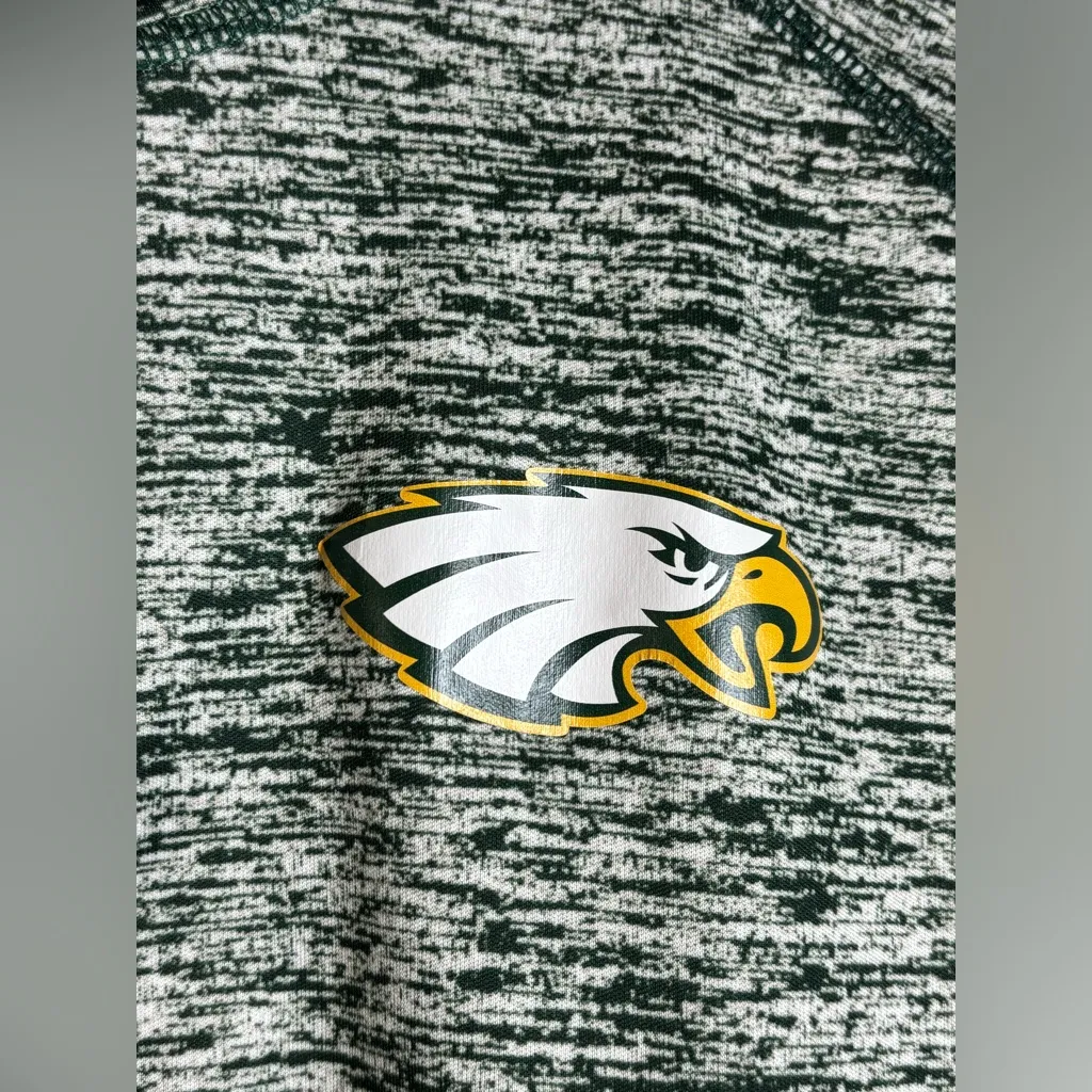 Badger Sport Philadelphia Eagles Womans Quarter Zip Activewear Long Sleeve Shirt Green Size M - Image 2