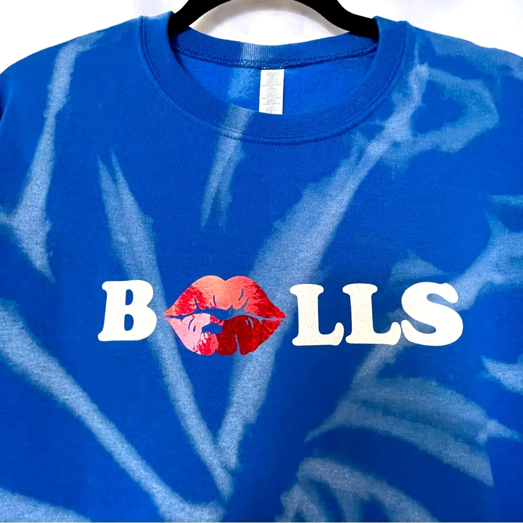 Buffalo bills bleached sweatshirt Blue - Image 4
