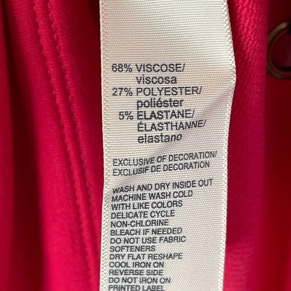 Rafaella 1/2 Zip Lace Up Pullover Sweatshirt (Rose Red) -  Small - Image 8