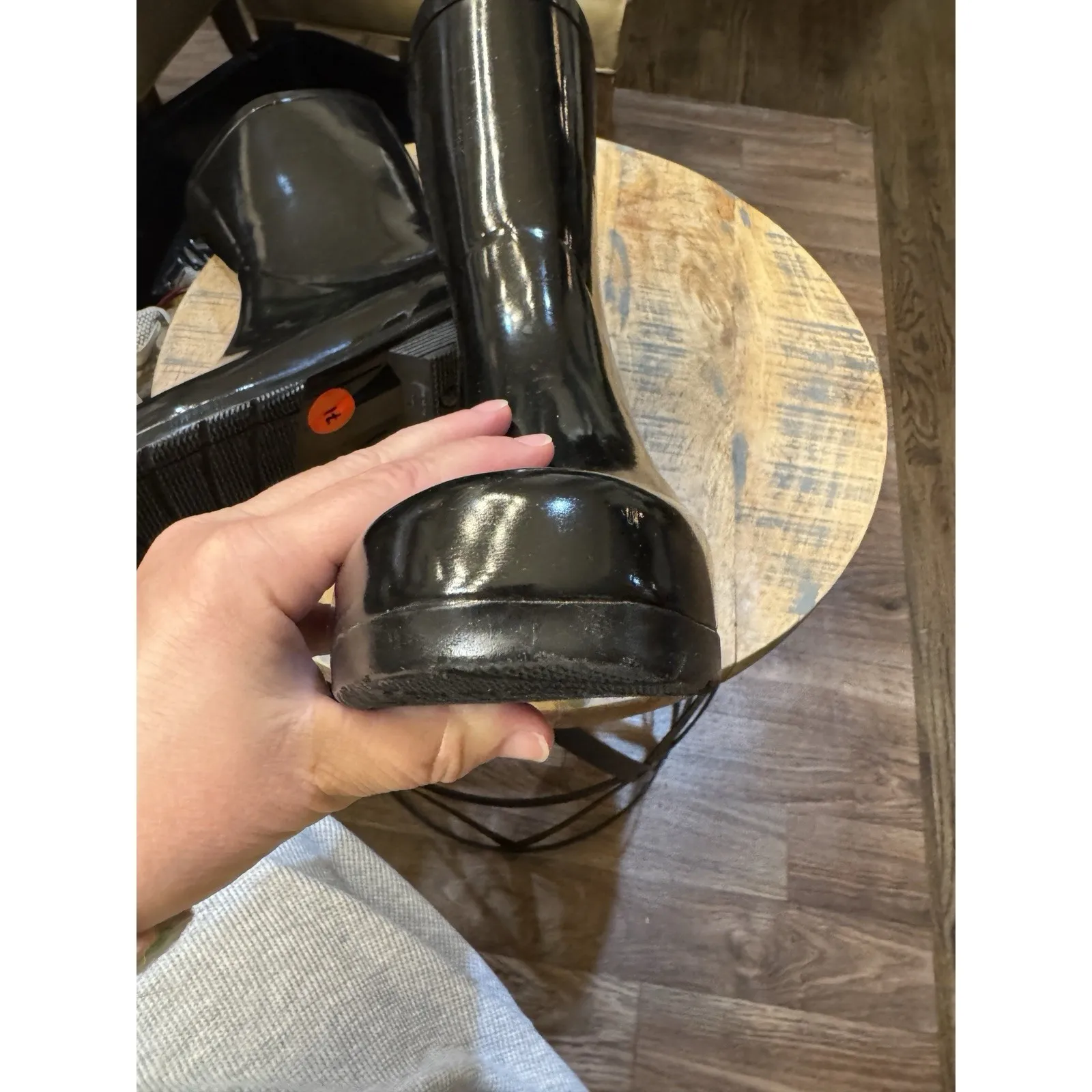 Chooka Women's Polished Mid‎ Rain Boot Black Size 11 - Image 10