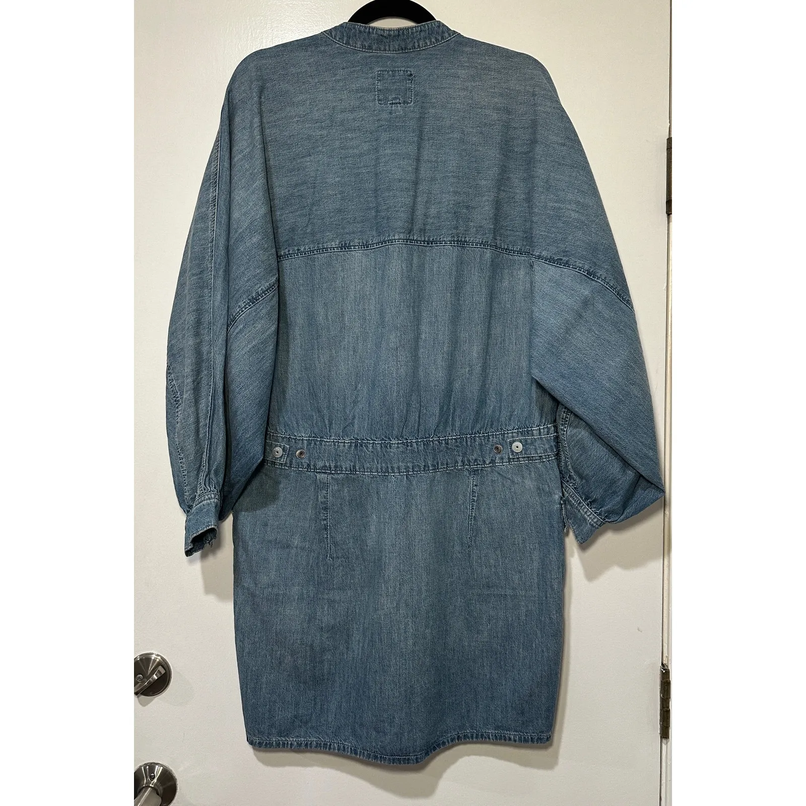 G-Star RAW Women's Macro Balloon Mini Dress Blue Denim Sz Medium NWT Lightweight - Image 12