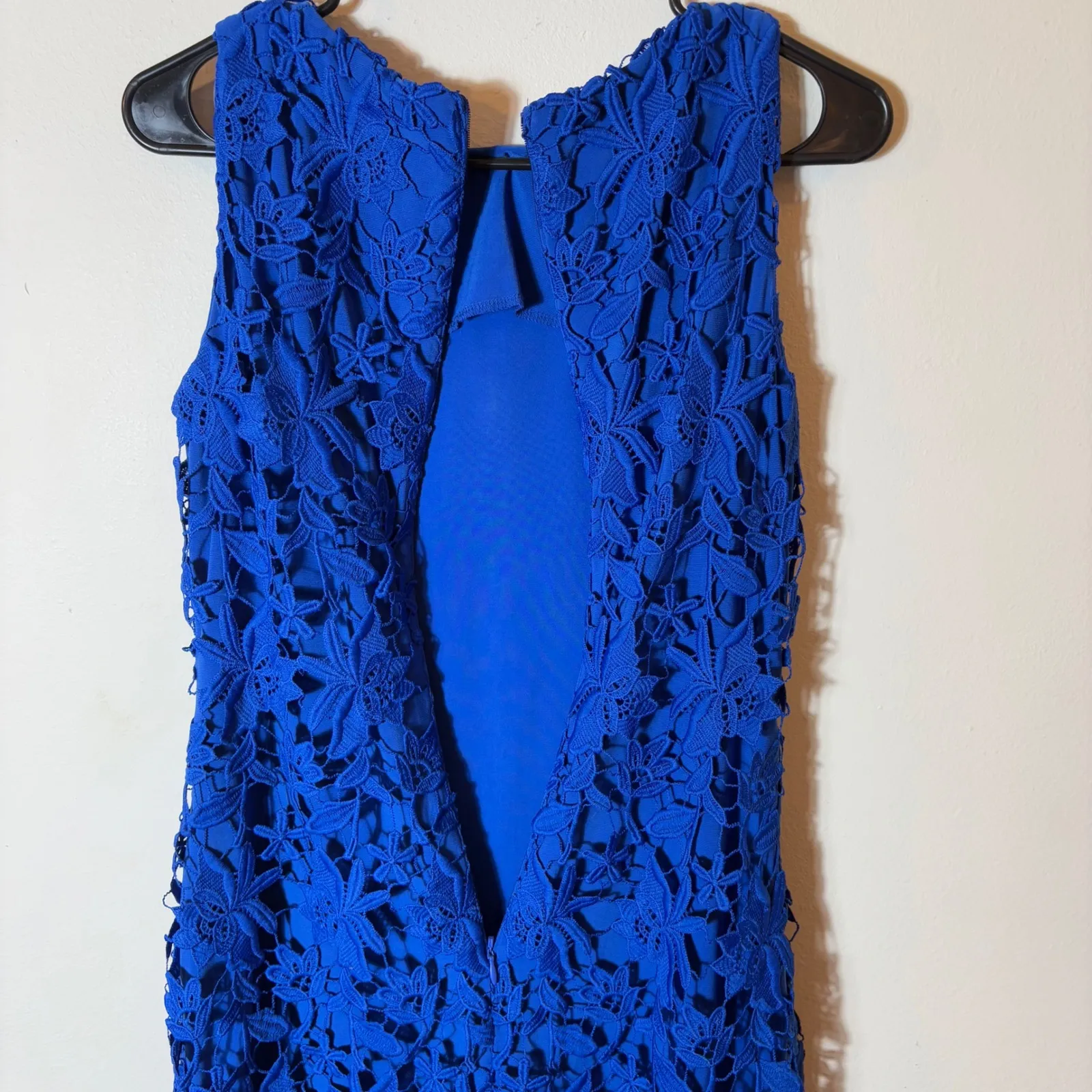 Lauren Ralph Lauren Cobalt Blue Lace‎ Overlay Sleeveless Cocktail Dress Size 6 - Image 9
