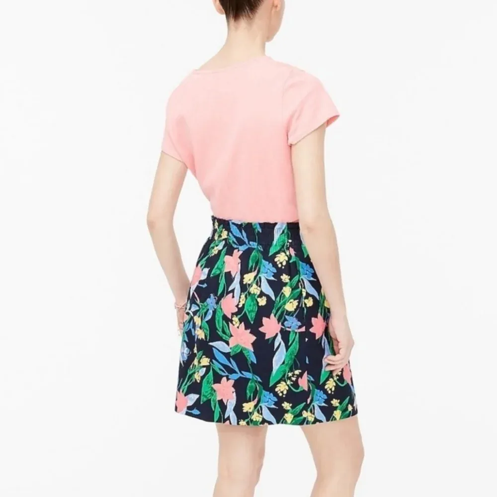J. Crew Printed Linen Cotton Skirt Size 8 - Image 6