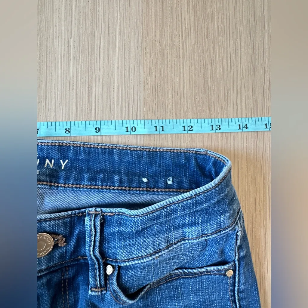 WHBM The Sculpt High Rise Skinny Ankle Jeans with Lace Size 00 2094 - Image 7