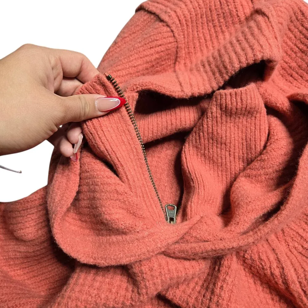 Anthropologie Pilcro Side-Zip Sweater Knit Hoodie Size: M - Image 6