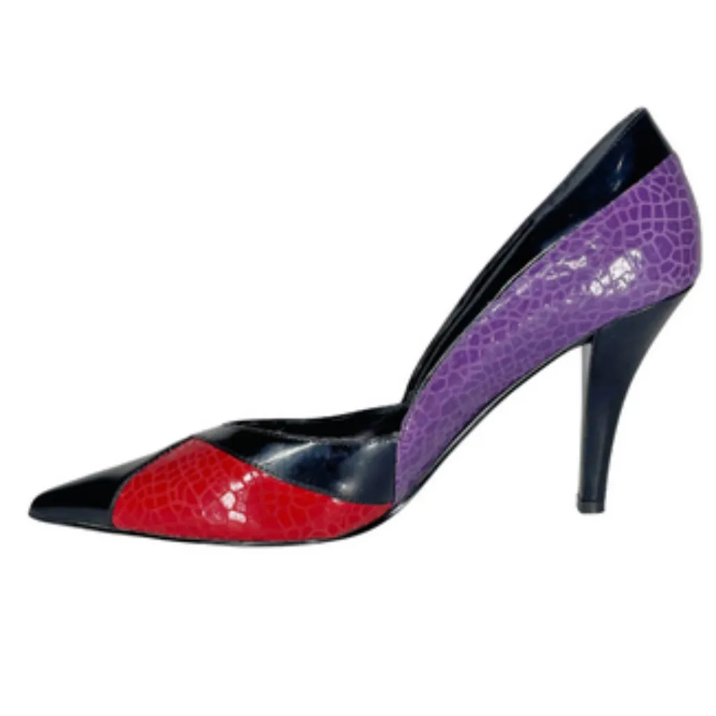 J.Reneé Women's Kipp Multi Color Pump Vintage Event Occasion Party Event Sz 9.5M Black - Image 4