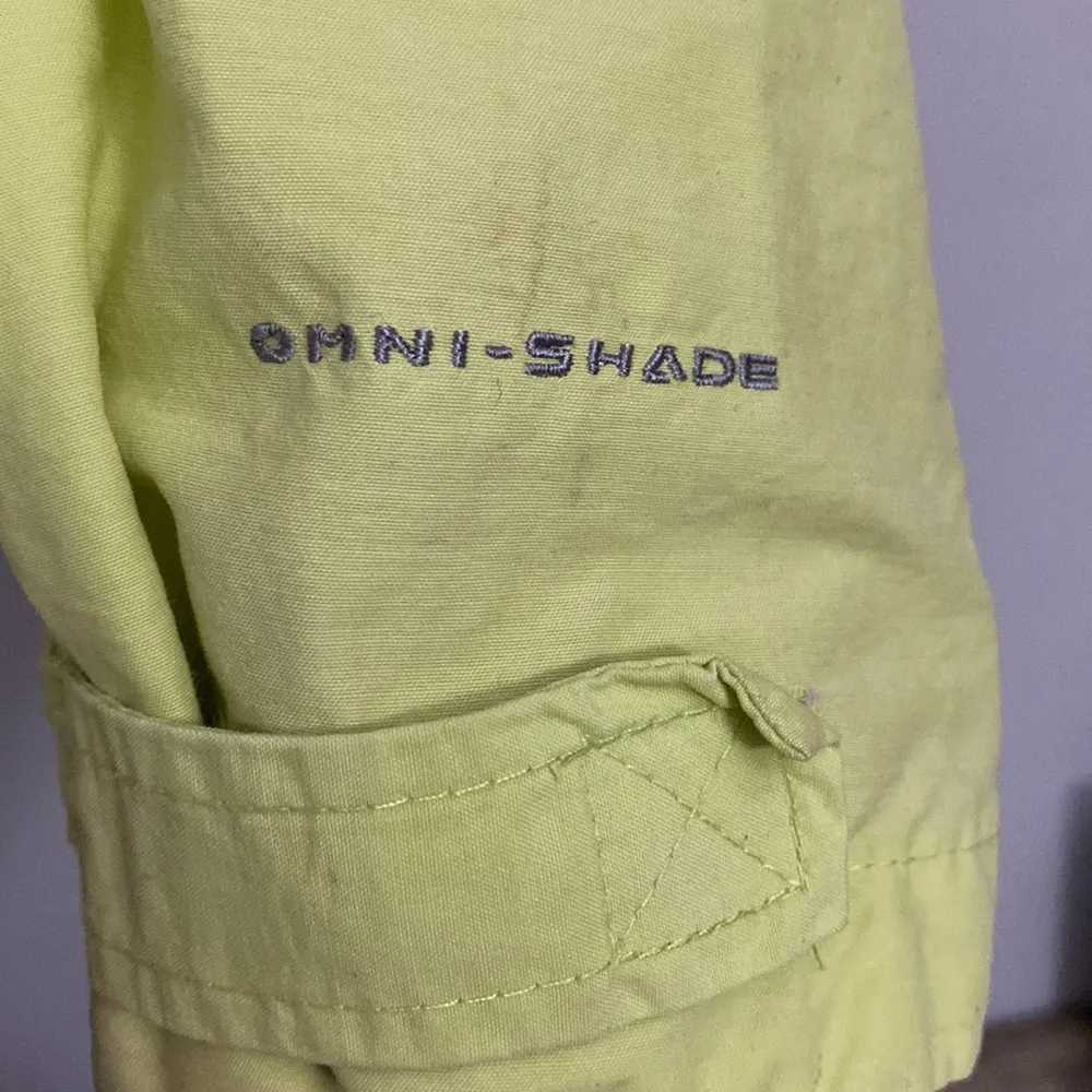 COLUMBIA Omni-Shade womens neon/yellow full zip hooded light jacket size XL - Image 6