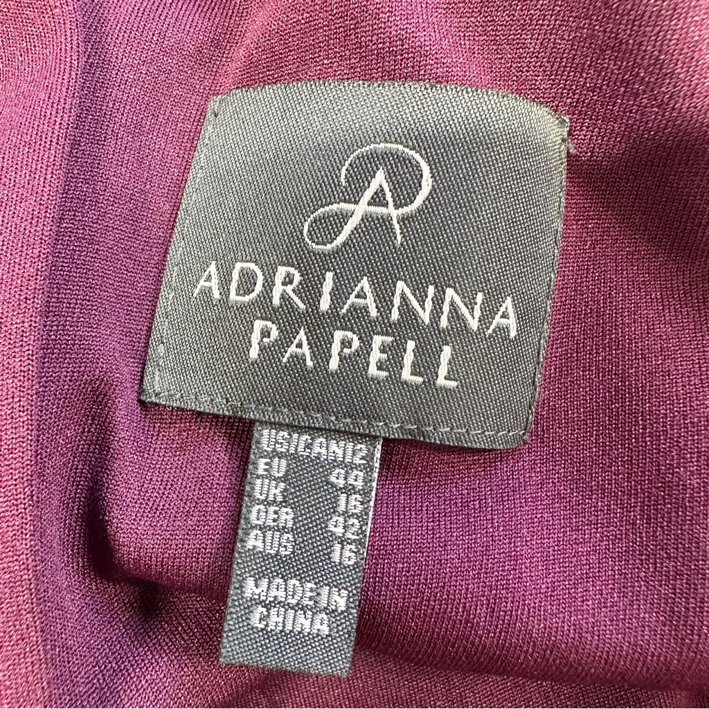 Adrianna Papell Women’s 3/4 Sleeve Lace Sheath Dress Full Back Zip in Purple 12 - Image 13