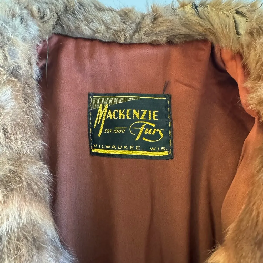 Vintage Mackenzie Furs Brown Flare Sleeve Genuine Mink or Sable Fur Coat Jacket Size M - Image 4