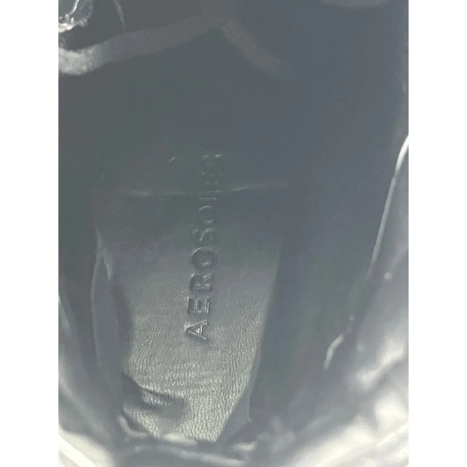 Aerosoles Jordyn Faux Leather Lug Sole Lace Up Block Heel Boots Women Black 8.5M - Image 12