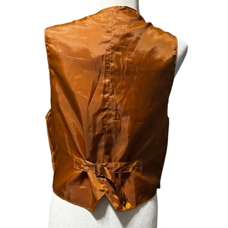 Rafael Suede Vest Rust Brown (Size M) Western Style Boho Size M - Image 4