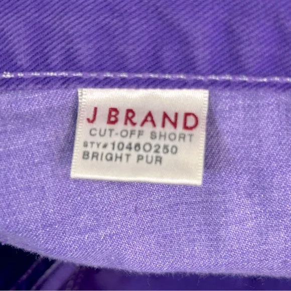J. Brand Cutoff‎ Shorts Bright Purple Size 24 - Image 4