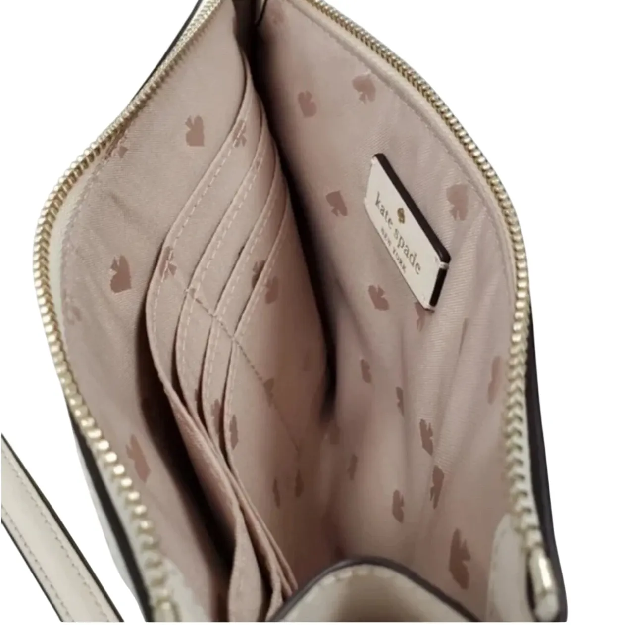 Kate Spade  Wristlet Clutch Straw Pineapple‎ Applique Zip Pouch - Image 4