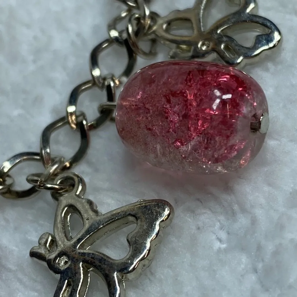 Artisan Jewelry Beaded Butterfly Charm Bracelet with Extender Chain Adjustable - Image 7