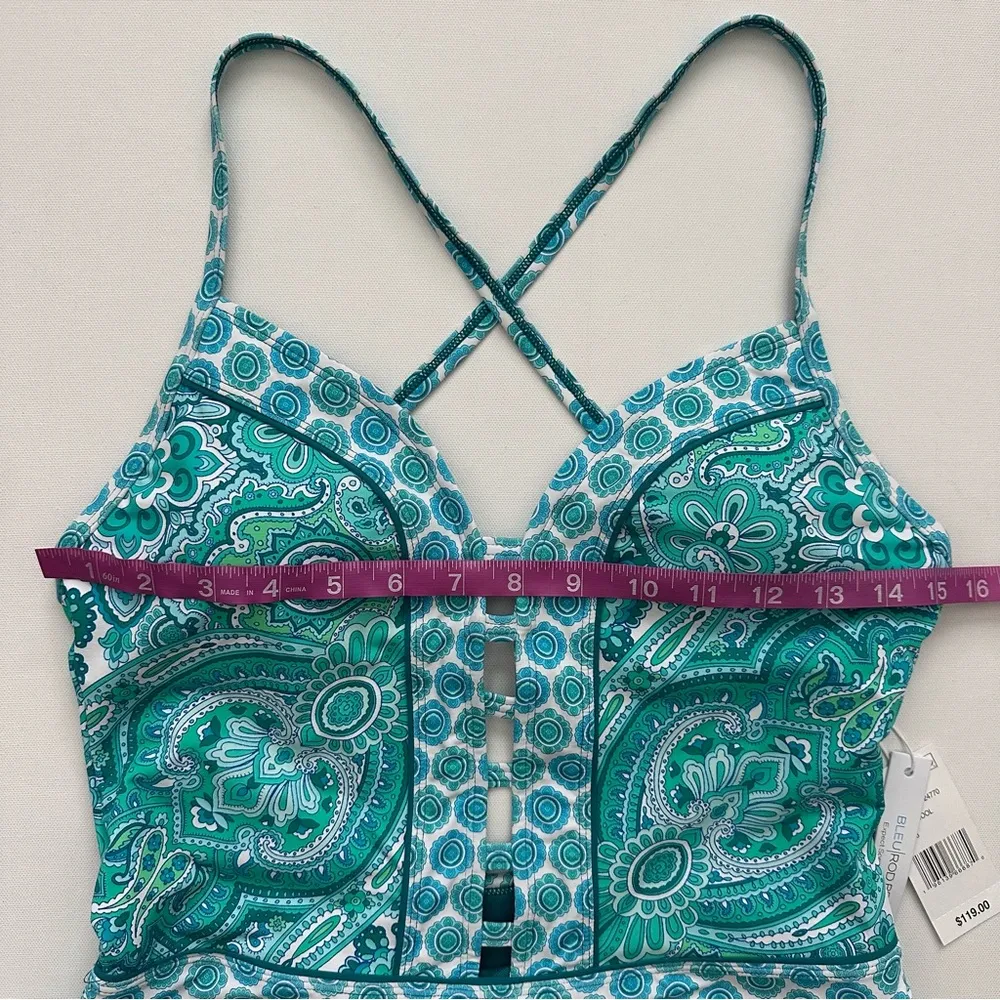 Bleu Rod Beattie COASTAL COOL PLUNGE ONE-PIECE SWIMSUIT Size 8 Women - Image 6