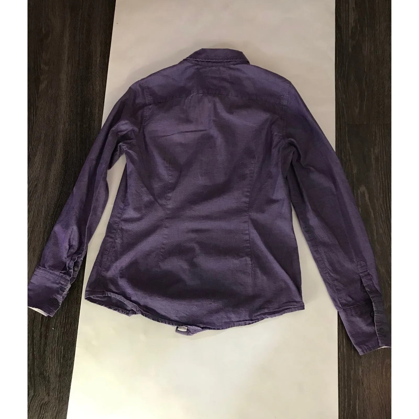 Tommy Hilfiger Womens Purple Button Down Shirt S Casual Preppy Classic Academia - Image 5