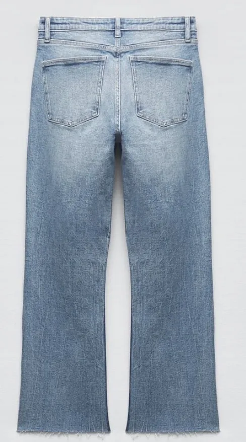 ZARA Cropped Flare Jeans - Image 4