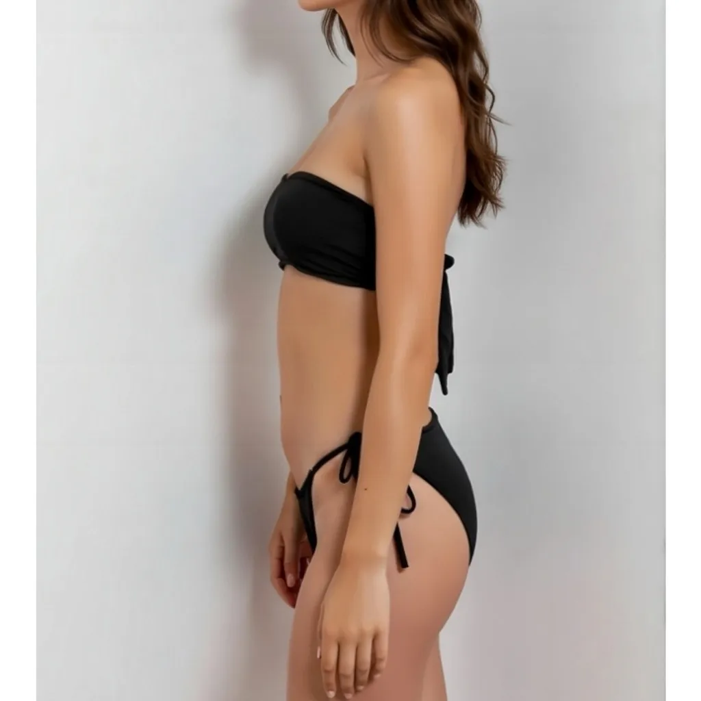 MONDAY SWIMWEAR Sicily Top & Isla Mujeres Bottom, Black, Large Black - Image 2