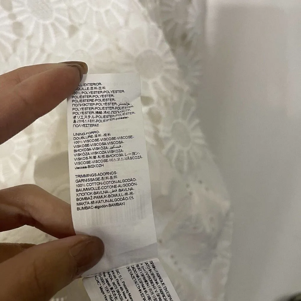 Desigual White lace layered sleeveless tank dress size XS 36 - Image 5