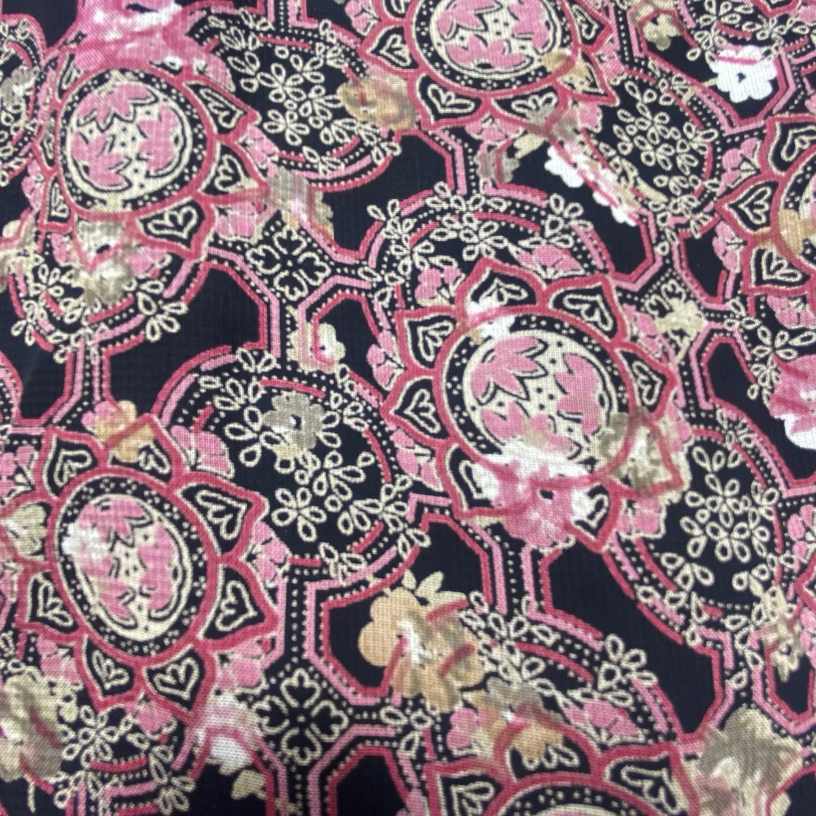 J Jill Sz 6 Petite Midi Dress V-Neck Artsy Stretch Career 3/4 Sleeve Back Zip‎ - Image 7