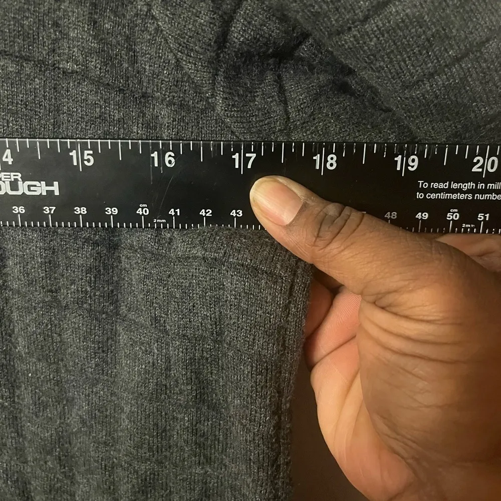 Banana Republic Small‎ Charcoal Gray Sweater Dress Short Sleeve Knit Ribbed - Image 4