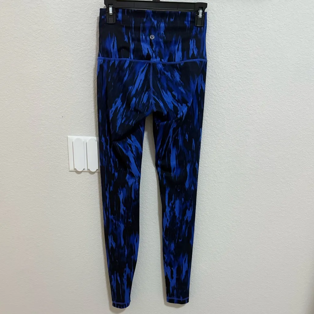 Lululemon Wunder Under Tights (Hi-Rise) Painted Animal Sprinkler Black Blue 6 - Image 7