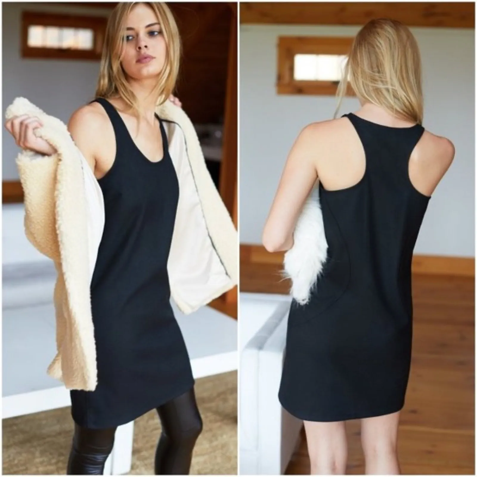 Tuckernuck Emerson Fry Scuba Layering Tank Dress in Black Size 4 Gently Used - Image 2