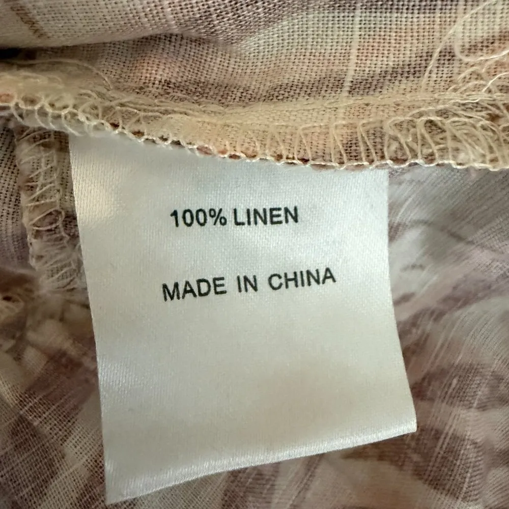 Urban Outfitters UO Little Lies Linen Zebra Print Mini Shirt Dress Women's Small Red - Image 11