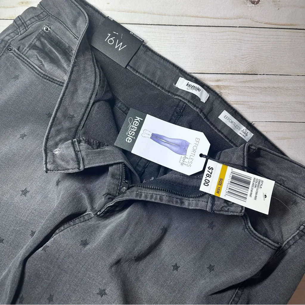 Kensie Women's‎ Black Jeans With Star Pattern - Image 3