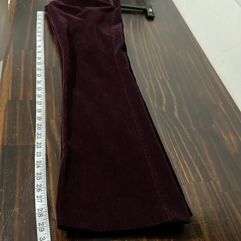 Banana Republic The Martin Fit Corduroy Pants Burgundy Size 0 EUC - Image 12