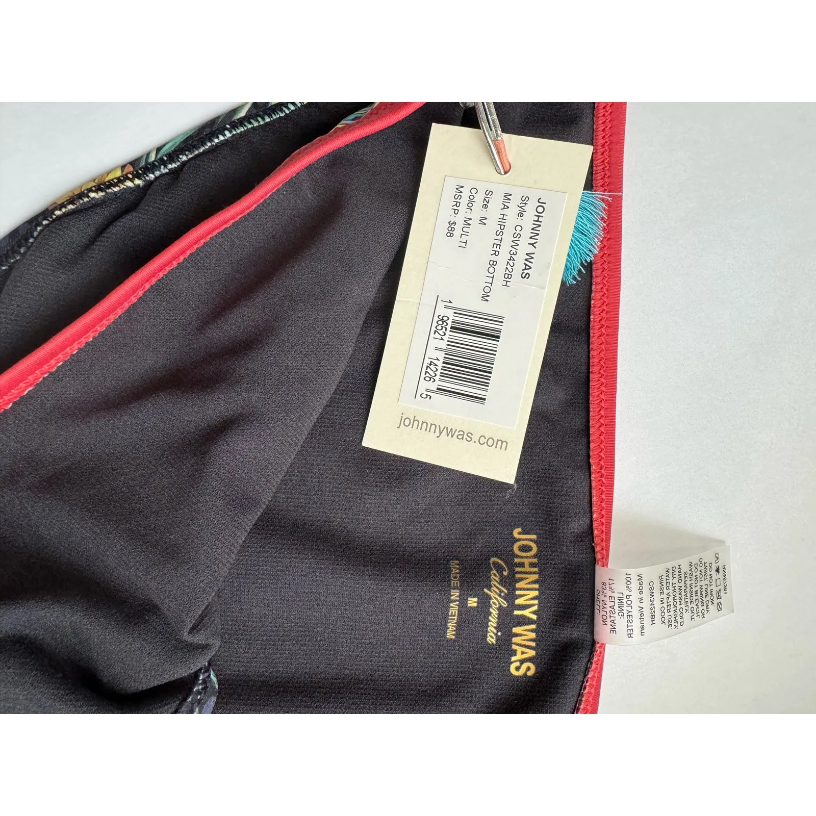 NWT Johnny Was Mia Floral Hipster Swim Bottom Size M - Image 5