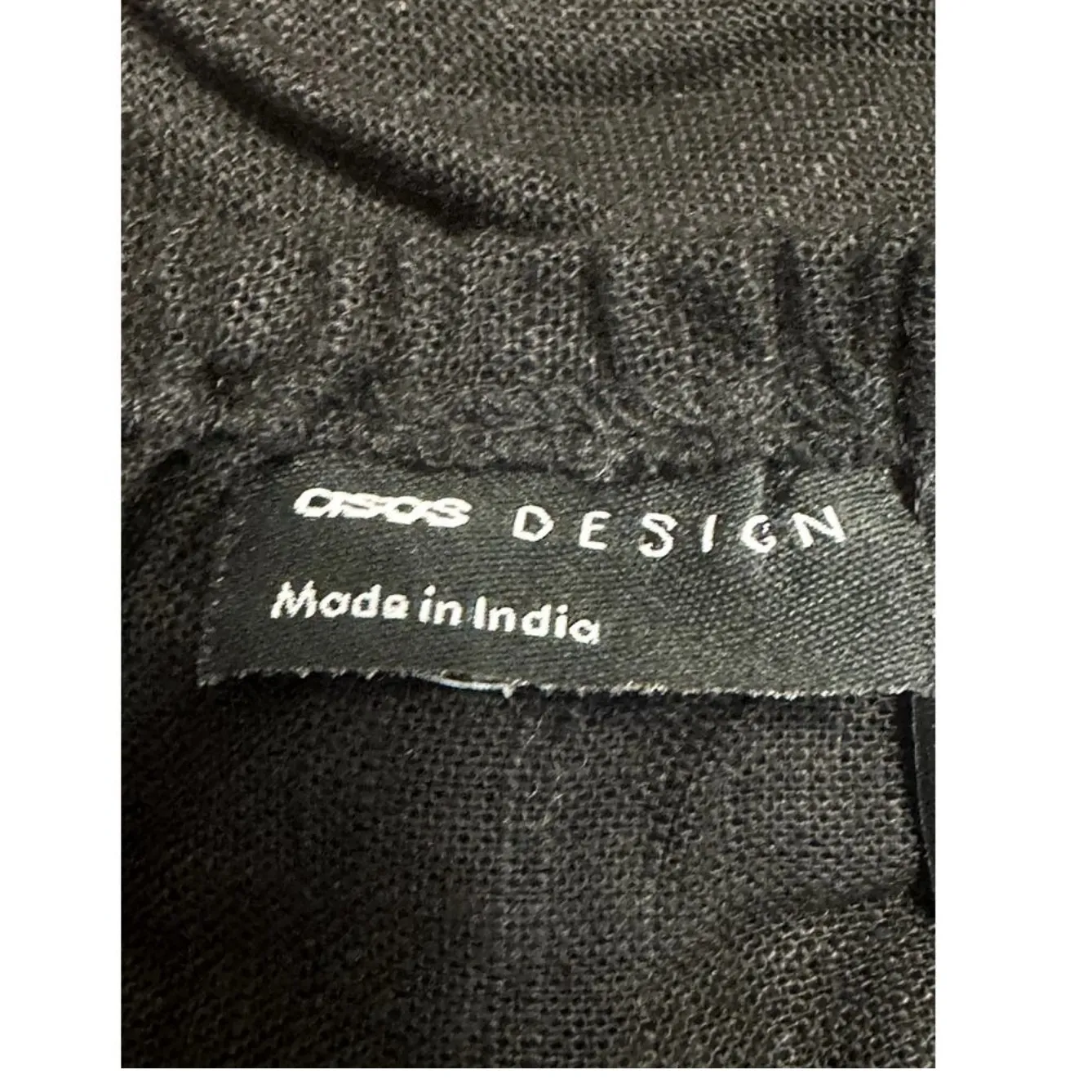 ASOS Crop Top Linen Blend Off-Shoulder Long Sleeve Lightweight Black Size 4 NWOT - Image 8