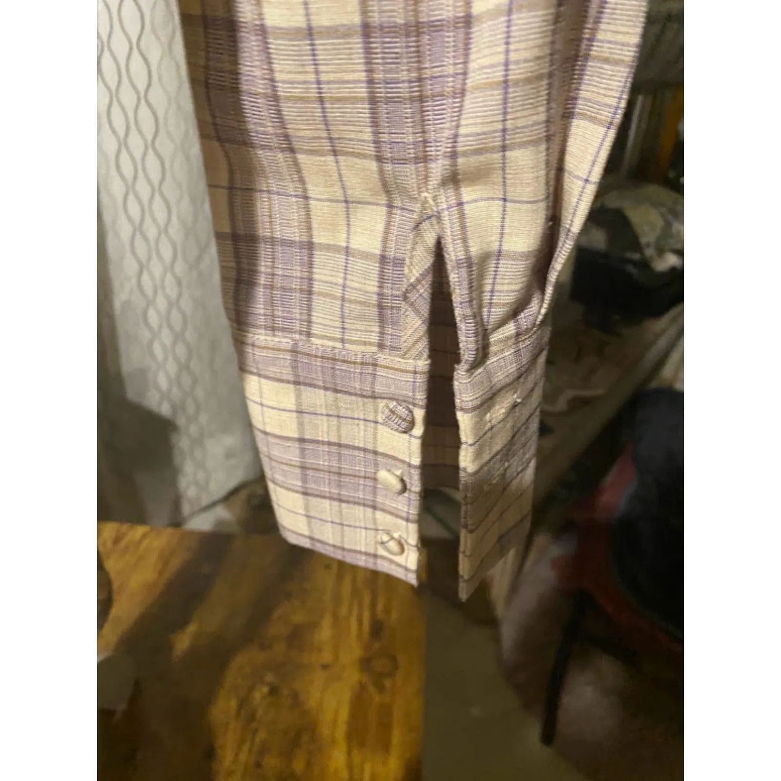 Missguided plaid tie front blouse US 6 - Image 5