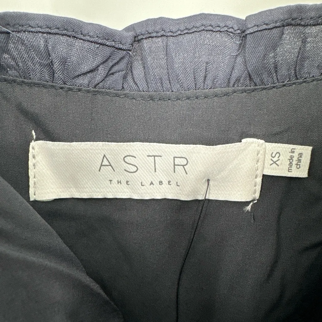 ASTR the Label Women's Size XS Zola‎ Smocked Bodice Midi Sheath Dress Navy NEW - Image 9