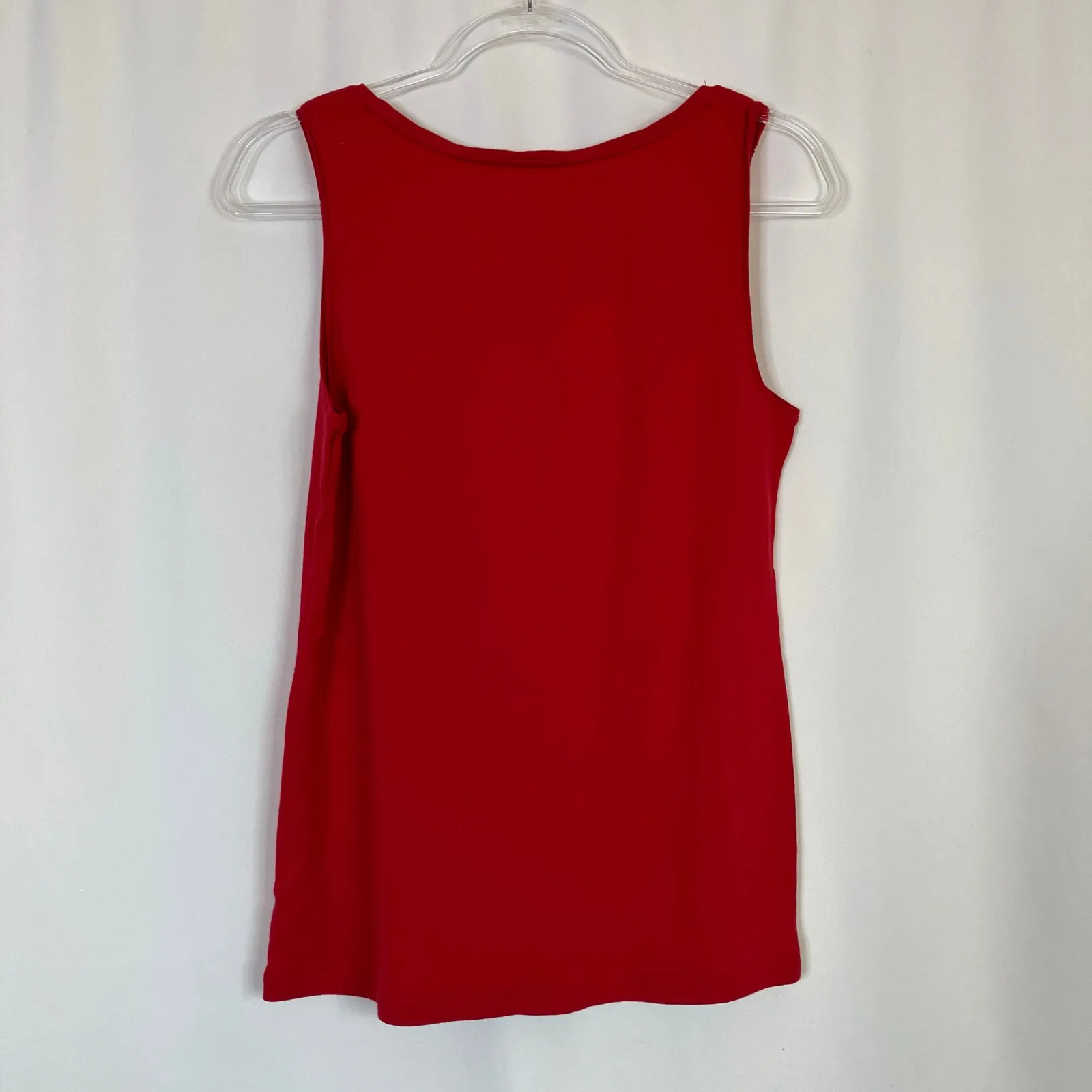 Croft & Barrow | Red Tank Top Cotton Modal Scoop Neck Womens Large - Image 5