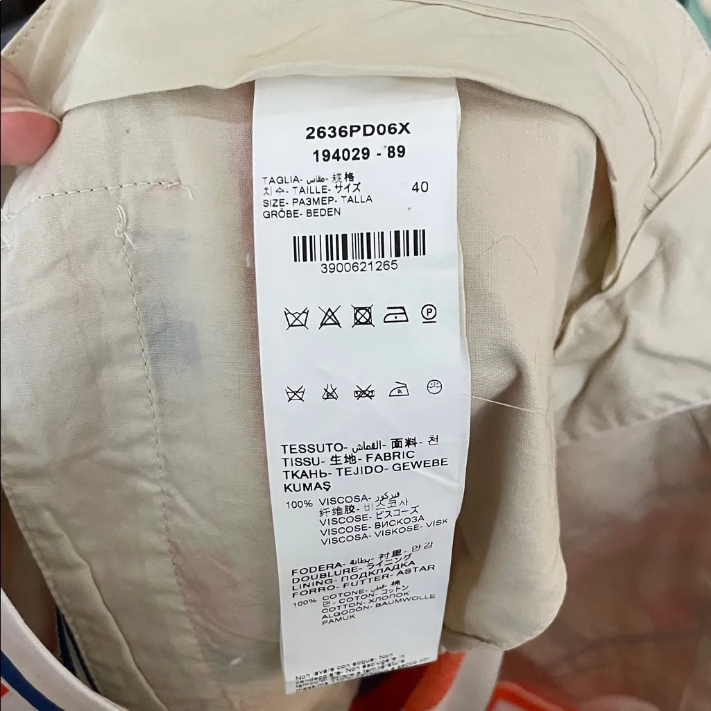 Manuel Ritz Striped Women's Bottoms in Orange, White, and Blue Size Small Orange - Image 4