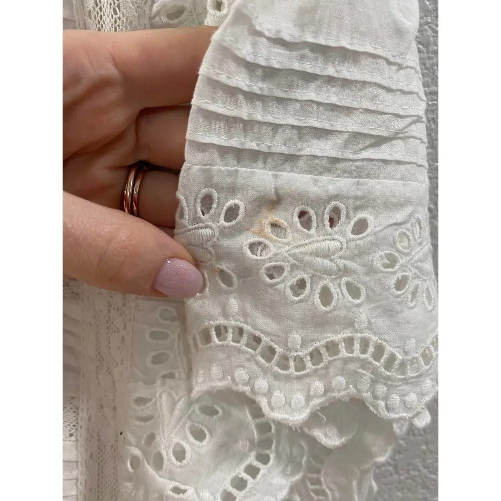 NWT Sea New York Georgina Ruffle Minidress White Size XXS - Image 8